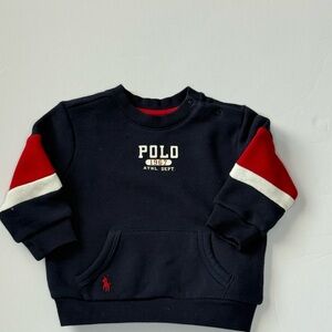 Polo by Ralph Lauren Baby Sweatshirt in Navy and Red 6 Months